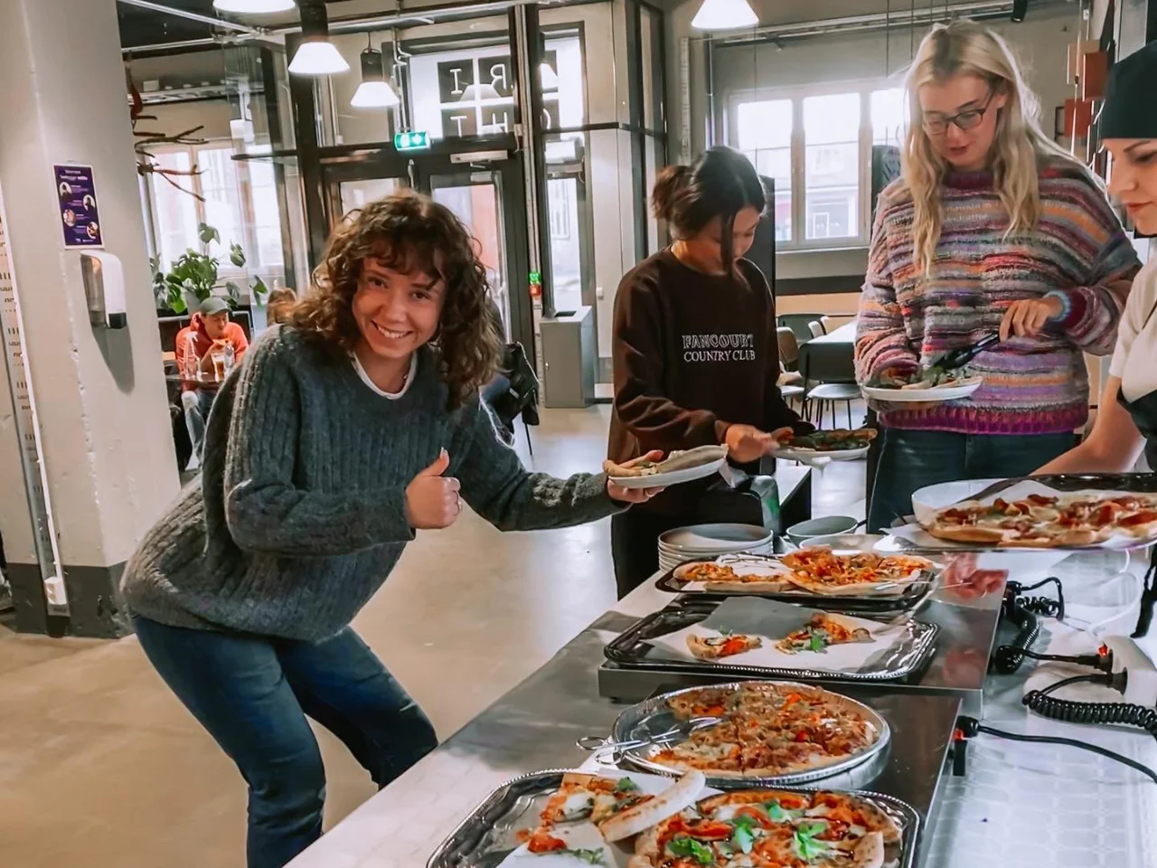 Gratis pizza på bedriftspresentasjon